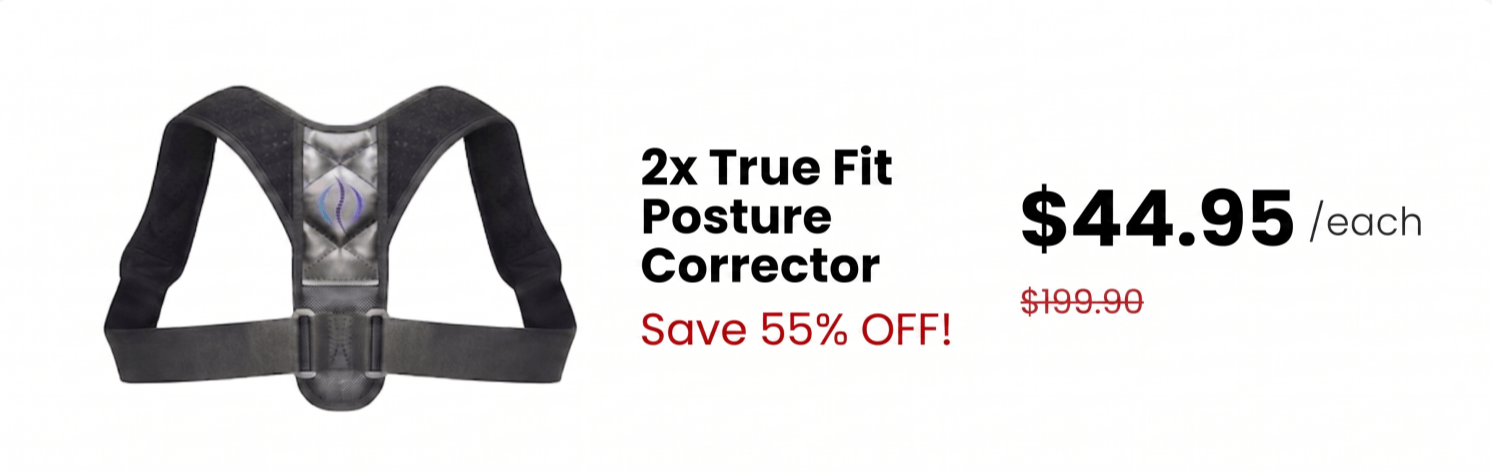TrueFit Posture Corrector 55% Discount For Double Package