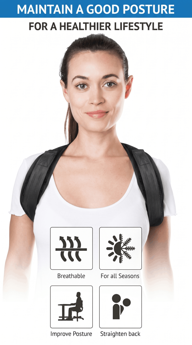 Woman Wore TrueFit Posture Corrector